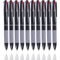 10Pcs 3 in 1 Ballpoint Pens Set Red/Black/Blue Ink Color Student Ballpoint Pens Ball Point Stationery School Supplies Office