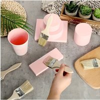 5/10 PCS Flat Paint Brush Set | 2.0-Inch Wooden Handle Metal Paint Brush - Suitable for Paint ,Crafts, Painting, Multi-purpose