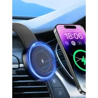 Adhesive Car Magnetic Wireless Charger Adjustable Dashboard Phone Stand For Magsafe iPhone 17 16 15 14 13 12 Fast Charging Mount