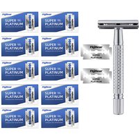 Razor Stainless Steel Double-Blade Razor Old Fashioned Razor Manual Shaving for Men Shaving Razor Clean Shave Razor