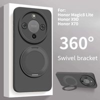 For Honor Magic8 Lite X9D Case New Frosted Skin-Friendly 360° Rotating Stand Allinclusive Cover ForHonor X9d X70 Anti-drop Funda