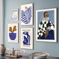 Nordic Poster And Prints Matisse Abstract Line Curve Stripes Girl Modern Art Canvas Painting Wall Pictures For Living Room Decor