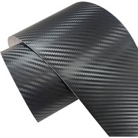 10cm 15cm Width 3D Black Carbon Fiber Vinyl Film Sheet Roll Wrap DIY Car Decal Sticker Air Release Bubble Free