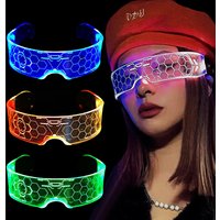 New Party Glasses Luminous Colorful LED Glasses Lighting Up Nightclub DJ Bar Music Dance Party Young Man Children Birthday Gift