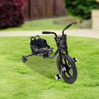 80kg Loadable Children’s Tricycle Adjustable Lengths Tricycle w/ Anti-slip Pedals for Children Ages 6