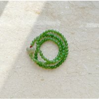 Natural Hetian Jade Jasper and Hetian Jade Skin Peach Love Nanhong Multi Wrap Bracelet for Women Gifts
