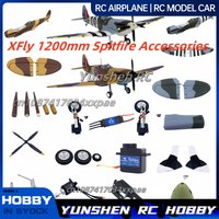 Xfly 1200mm Spitfire Complete Set Of Original Accessories Body Main Wings Landing Gear Flaps Paddle Cover Propeller