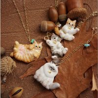 New Necklace Animal Series Oil Drop Cute Cat Necklace for Women Girls Cute Retro Exquisite Cute Pendant Necklace Jewelry Gifts