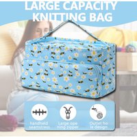 Heißer Leere Garn Lagerung Tasche Tragbare Stricken Tote Reisetaschen Wasserdichte Nähen Werkzeug Zubehör Häkeln Haken Gestrickte Tasche Geschenk