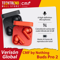 Globalna wersja CMF by Nothing Buds Pro 2 50 dB Hybrydowa aktywna redukcja szumów Bezprzewodowe słuchawki douszne 6 HD MICS IP55 Bluetooth 5.3 Słuchawki douszne CMF Buds Pro 2