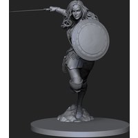 1/24 75mm 1/18 100mm Resin Model Kits Wonder Gril Warrior Female Soldier Figurine Unpainted No Color RW-081