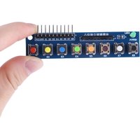 8 Independent Key Button Touch Button Module w/ LED Indicator Keyboard Module Keypad Module for Arduino ARM Raspberry Pi