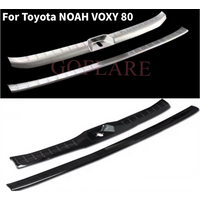 Car Accessories For Toyota NOAH VOXY 80 Rear Trunk Bumper Protector Guard Trunk Tread Plate Cover Trunk sill 2015-2022 stainless
