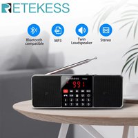 Digitale tragbare radio am fm bluetooth lautsprecher stereo mp3 player tf sd karte usb laufwerk hands free anruf led