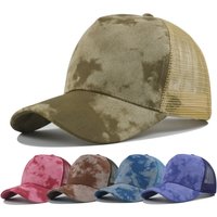 Summer Mesh Baseball Cap Women Men New Outdoor Tie Dyeing Design Baseball Cap Female Streetwear Trucker Hats Unisex Street