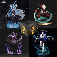 Genshin Impact blind box figures collectible anime PVC model toys Klee Diluc Zhongli Raiden Shogun random mystery gift for fans