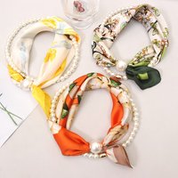 Pearl Magnetic Buckle Scarf, Pearl Necklace Scarf, Sun and Shade Dual-use, Casual Dress Decoration, Gift Giving