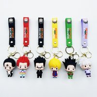 Anime Hunter X Hunter Keychain Silicone Figure Car Keychains Key Chain Pendant Keyring Accessories Holder Bag Jewelry Gifts