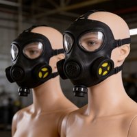 Halloween Resident Evil Anti-Fog Double Fan Gas Mask Full Face Plastic Mask for CS War Game Cosplay Party Props