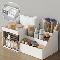 1 pc Multifunctional desktop storage box with drawers, suitable for storing cosmetics, stationery and other items