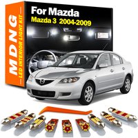 MDNG 8Pcs Canbus LED Interior Light Kit For Mazda 3 2004 2005 2006 2007 2008 2009 Map Reading Dome Trunk Lamp Car Led Bulbs