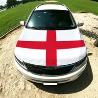 130x160cm England Flag Car Hood Cover, Elastic Windproof Patriotic Bonnet Banner