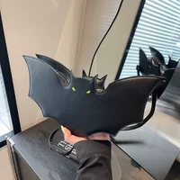 Black Bat Shape Crossbody For Women Cute Cartoon Phone Purse High Quality Pu Leather Bag Halloween Funny Shoulder Bag