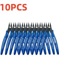 10PCS Pliers Carbon Steel Pliers Electrical Wire Cable Cutters Cutting Side Snips Flush Pliers Nipper Home Hand Tools Blue