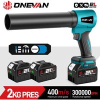 ONEVAN 4000W Bezszczotkowy Elektryczny Turbodmuchawiec Wentylator Jet 400M/S 300000RPM Dmuchawa do Liści Narzędzie do Odkurzania Kurzu na Akumulator Makita 18V Pin