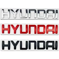 ABS Car Rear Trunk Emblem for Hyundai Logo Sonata Santafe I40 I30 I10 I20 IX35 IX20 Solaris Tuscani Tuscon Letters Badge Sticker