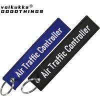 1PC 2PCS 3PCS 3 Packs Air Traffic Control Both Sides Embroidery Key Chain Car Backpack ATC Keychain Gifts Wholesale