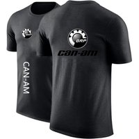CAN-AM BRP 2022 Men's New Round Neck Cotton Casual Solid Color Short Sleeve Print Breathable Tee Summer High Quality T Shirt Top