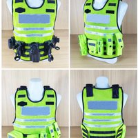 Multifunctional Black Tactical Outdoor Vest Lining Yellow Breathable Training Protective Vest