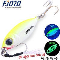 FJORD 10g 15g 20g 40g Miro Metal Jig Fishing Lure Sea Saltwater Swimbait UV Glow Effect With Hook Fishing Items Artificial Baits