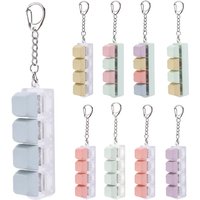 Mechanical Keyboard Switch Keychain - 4 Key Fidget Toy for Stress Relief, DIY Pressing Sensory Gift for Adults