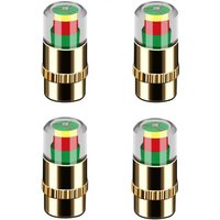 AliExpress NONE 4 Pack 3 Color Indicator Tire Pressure Monitor Valve for Small Medium Motorcycle Bicycle Tire Pressure Monitoring and Alert