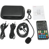 I9 Voice Changer Set Multifunction Portable Recording Sound Card+Microphone+Earphones for Game Recording Computer Sound Changer