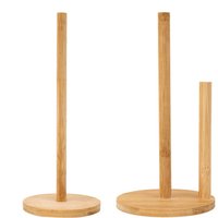 1PC Wood Paper Towel Holder Durable Anti-Skid Tissue Vertical Stand Rack Hook For Kitchens Bathrooms Living Rooms Restaurant