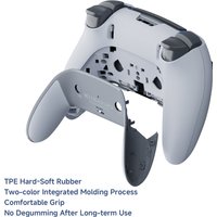 Customized shell compatible with DS5 Elite controller, anti slip integrated molded soft rubber grip, game improvement DIY replac