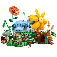 2437PCS Mushroom Village MOC streetview Holiday Puzzles Sets Architecture Creative Assembly Christmas Birthday Toys Kids Ages