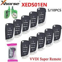 5/10pcs Xhorse XEDS01EN DS Style VVDI Super Remote 3 Buttons with Built-in XT27 Super Chip for VVDI2 /VVDI MINI/Max Key Tool