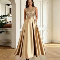 Customized Modern Sequins Mother of the Bride Dress Satin A-Line Evening Party Gowns Lace Applique Formal Wedding Guest Dresses