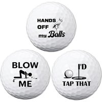 3 count Happy Birthday Golf Balls Gift Set Funny Novelty Golfer Present for Men Dad Golfing Fan One Standard Size Unit