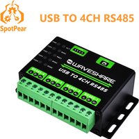 Industrial USB TO 4Ch RS485 Converter Aluminium Alloy Case Multi Protection Circuits Multi Systems Support