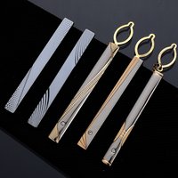 Men Metal Simple Necktie Buckle Gold Silver Color Tie Bar Clasp Clip Clamp Ties Pin Fashion Exquisite Jewelry For Wedding Gift