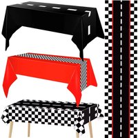 Black and White Checkered Tablecloths Checkered Flag Tablecover Table Runners Racetrack TableCover Racing Birthday Party Supplie