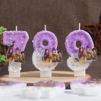 Creative Digital Shape Birthday Candle, Cartoon Lady Group Design, Cake Topper Decor for Birthday Party Celebration