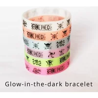 One Piece Fluorescent Bracelet Decoration Anime Figures Personality Toy Cartoon Bracelet Decoration Cute Children Birthday Gifts
