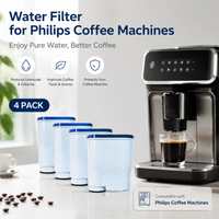 4pack Coffee Machine Water Filter, Replacement for Philips Saeco AquaClean CA6903, Compatible with PicoBaristo Water Filters