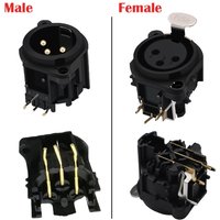 4PCS Pro Gold-Plated XLR Male/Female Connectors - Balanced Audio Socket Set, Durable Noise-Free for Stage & Studio Performances